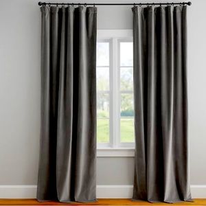 Pottery Barn Velvet Twill Curtains Two 50” x 84”